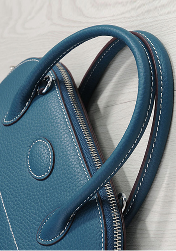Danielle Leather Shoulder Medium Bag Blue