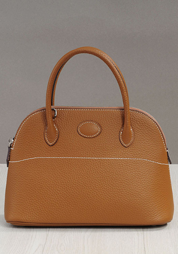 Danielle Leather Shoulder Medium Bag Camel