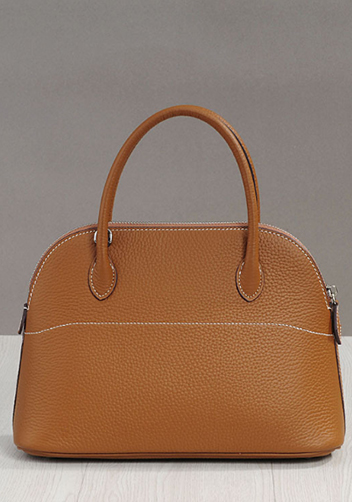 Danielle Leather Shoulder Medium Bag Camel