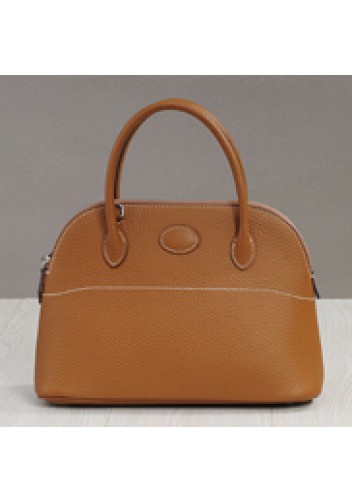 Danielle Leather Shoulder Medium Bag Camel