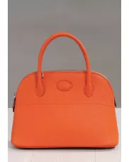 Danielle Leather Shoulder Medium Bag Orange