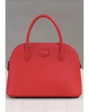 Danielle Leather Shoulder Medium Bag Red