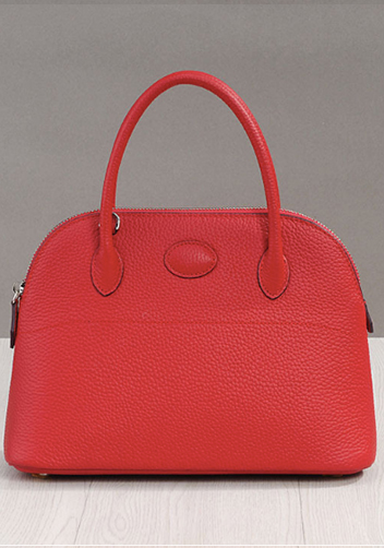 Danielle Leather Shoulder Medium Bag Red