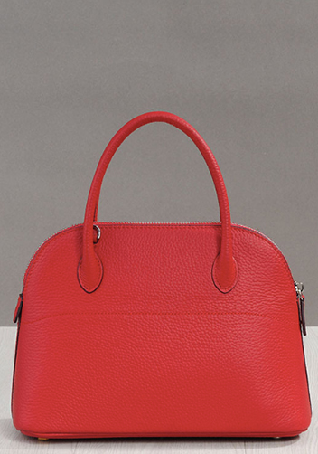 Danielle Leather Shoulder Medium Bag Red