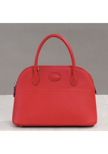 Danielle Leather Shoulder Medium Bag Red