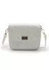 Laureen Patent Studs Leather Bag White