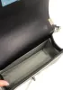 Ingrid Leather Flap Bag With Pearls Black