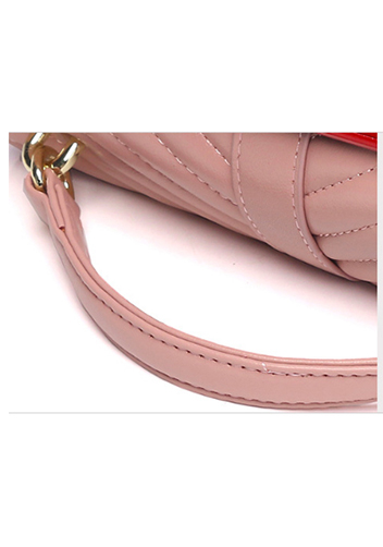Yvonne Lambskin Medium Flap Bag Pink