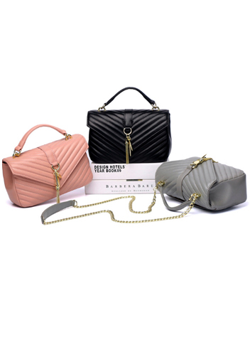 Yvonne Lambskin Medium Flap Bag Pink