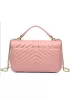 Yvonne Lambskin Medium Flap Bag Pink