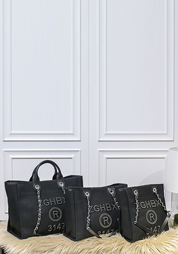 Alison Beach Shopping Large Tote Black