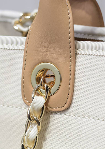 Alison Beach Shopping Large Tote Cream