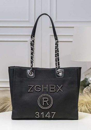 Alison Beach Shopping Medium Tote Black