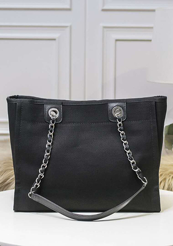 Alison Beach Shopping Medium Tote Black