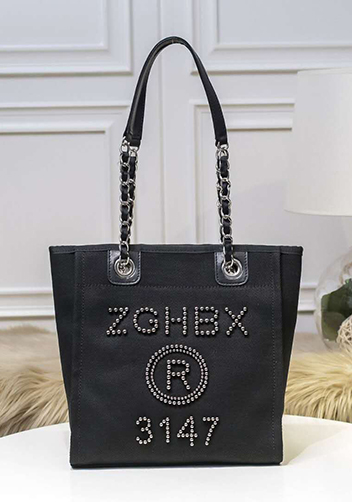 Alison Beach Shopping Small Tote Black
