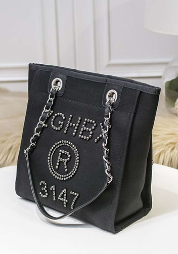 Alison Beach Shopping Small Tote Black