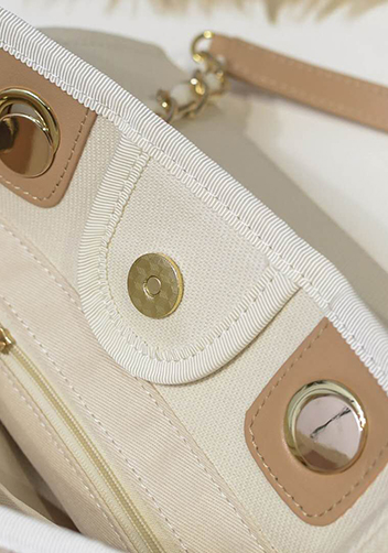 Alison Beach Shopping Small Tote Cream