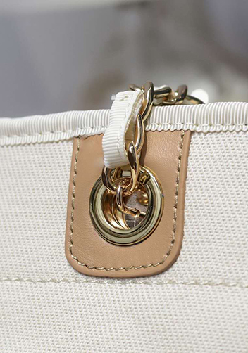 Alison Beach Shopping Small Tote Cream
