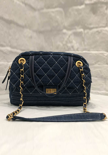 Denim Bowling Large Bag