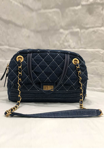 Denim Bowling Medium Bag