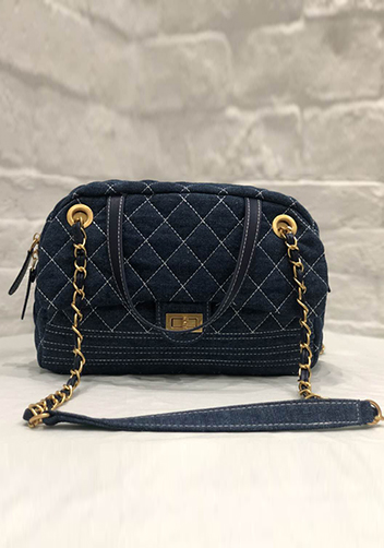 Denim Bowling Medium Bag