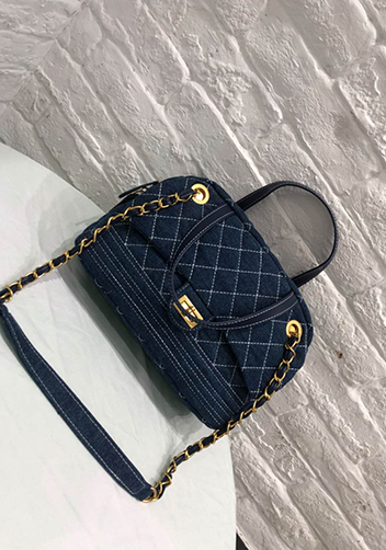Denim Bowling Medium Bag