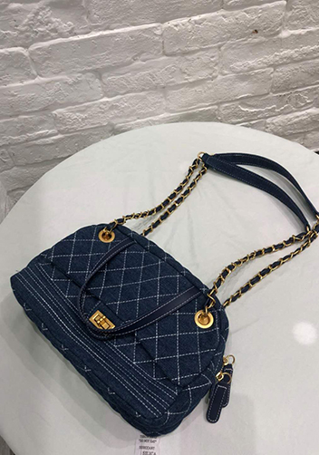 Denim Bowling Medium Bag