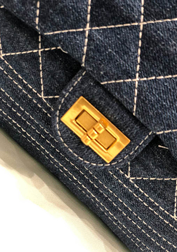 Denim Bowling Medium Bag