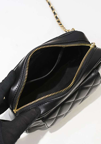 Marisela Leather Shoulder Medium Bag Black