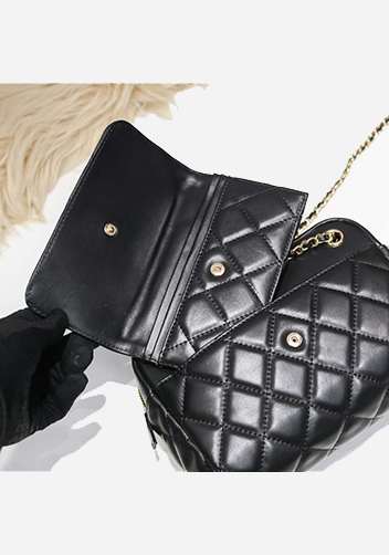 Marisela Leather Shoulder Small Bag Black