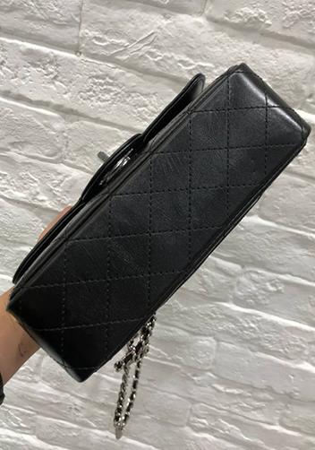 Adele Circle Leather Shoulder Bag Black