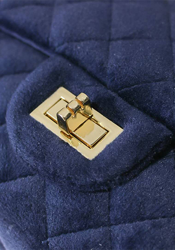 Adele Velvet Shoulder Bag Blue