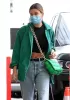 Mia Leather Chain Medium Shoulder Bag Green