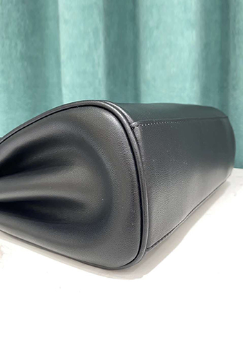 Shimanne Large Soft and Smooth Calfskin Leather Black