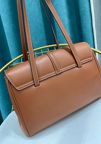 Shimanne Large Soft and Smooth Calfskin Leather Camel