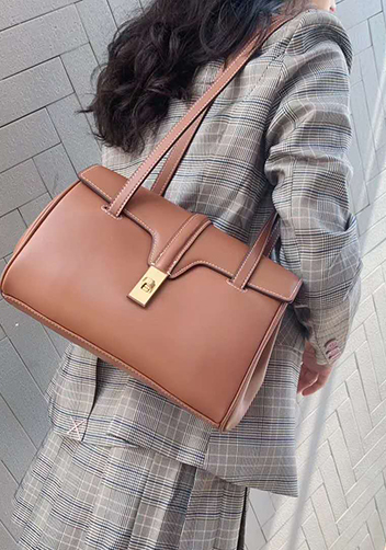 Shimanne Large Soft and Smooth Calfskin Leather Camel
