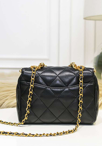 Claire Leather Shoulder Bag Black
