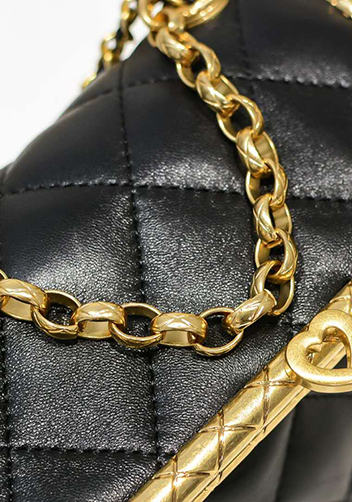 Claire Leather Shoulder Bag Black