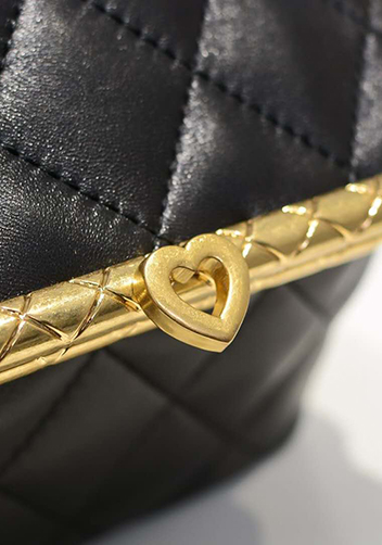Claire Leather Shoulder Bag Black