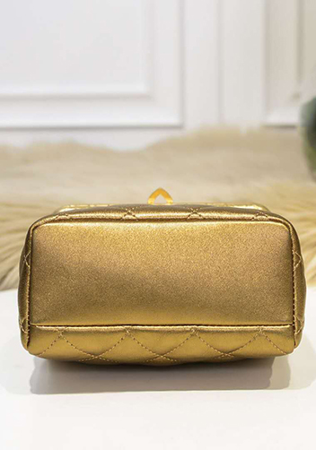 Claire Leather Shoulder Bag Gold