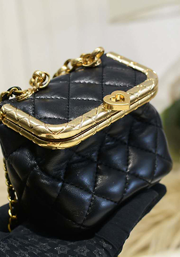 Claire Leather Shoulder Mini Bag Black