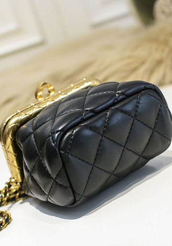 Claire Leather Shoulder Mini Bag Black
