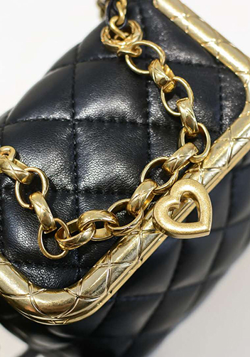 Claire Leather Shoulder Mini Bag Black