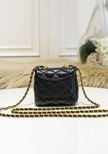Claire Leather Shoulder Mini Bag Black