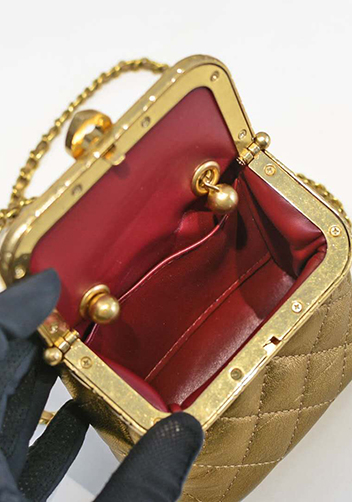 Claire Leather Shoulder Mini Bag Gold