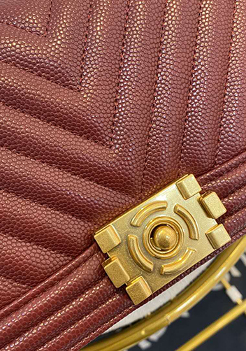 Ingrid Vegan Grain Leather Medium V Bag Burgundy