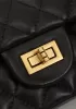 Adele Flap Medium Lambskin Gold Hardware Black