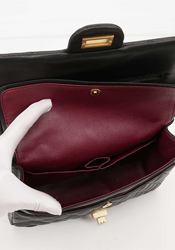 Adele Flap Medium Lambskin Gold Hardware Black