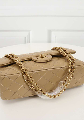 Adele Flap Medium Lambskin Gold Hardware Beige