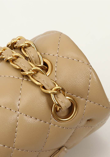 Adele Flap Medium Lambskin Gold Hardware Beige